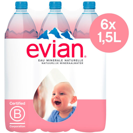 Evian | Petfles | 6 x 1,5 liter